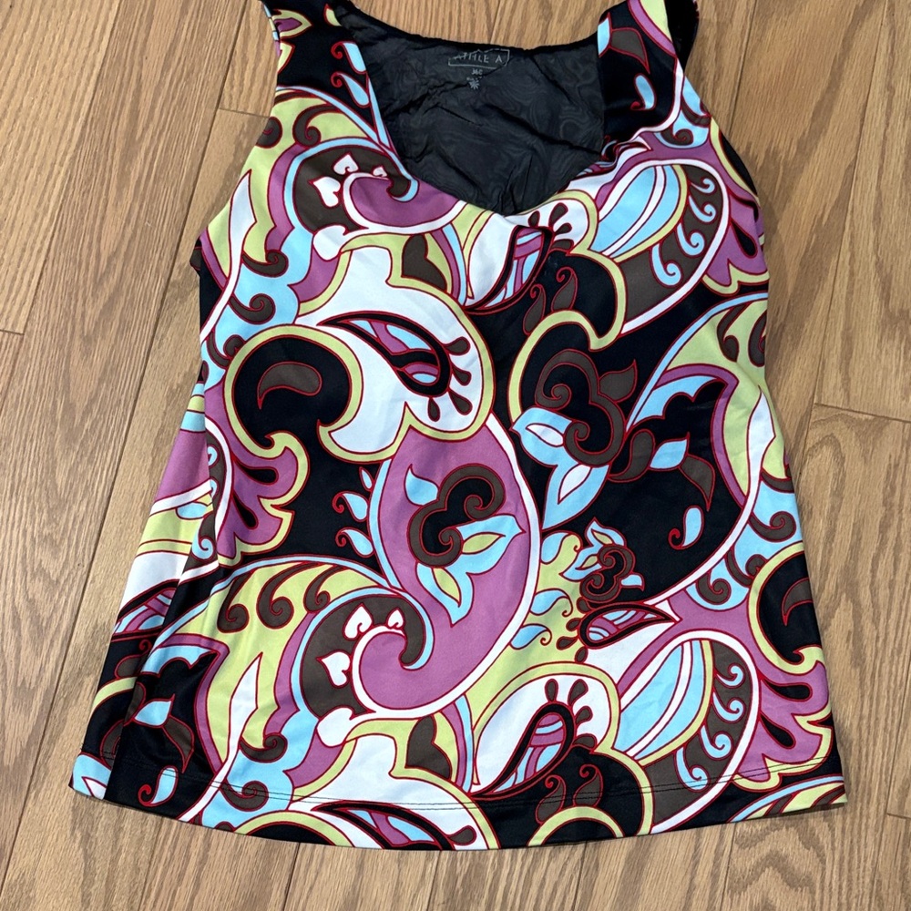Athleta Multicolor Paisley workout top
